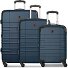  Amplar Evo 4 Rollen Kofferset 3-teilig mit Dehnfalte Variante navy blue