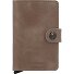  Miniwallet Vintage Kreditkartenetui Geldbörse RFID Leder 6,5 cm Variante taupe