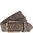  Sabia Gürtel Leder Variante dunkel grau/gold metallic | 100 cm