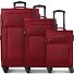  San Francisco 4 Rollen Kofferset 3-teilig mit Dehnfalte Variante dark red