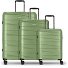  Essentials 10 3-SET 4 Rollen Kofferset 3-teilig Variante green-metallic