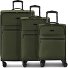  Valencia Soft 4 Rollen Kofferset 3-teilig mit Dehnfalte Variante olive