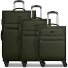  Valencia Soft 4 Rollen Kofferset 3-teilig mit Dehnfalte Variante olive