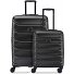  Meteor 4-Rollen Kofferset S+L mit Dehnfalte Variante deep black