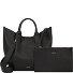 Essential Handtasche Leder 21 cm Variante black-gold Essential Handtasche Leder 21 cm Variante black-gold