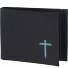  New Cryptan Geldbörse RFID Schutz 8.5 cm Variante schwarz-freedom cross cyan