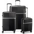  Airglam 4 Rollen Kofferset 3-teilig mit Dehnfalte Variante nero