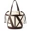  Marisol Shopper Tasche 39 cm Variante natur dunkelbraun