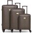  Palermo 4 Rollen Kofferset 3-teilig Variante Dark Brown