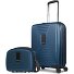  Essentials 14 Kofferset 2 tlg. Kabinentrolley mit Dehnfalte & Beautycase Variante dark blue metallic