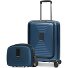  Essentials 14 Kofferset 2 tlg. Kabinentrolley mit Dehnfalte + Beautycase Variante dark blue metallic