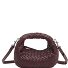  Greta Micro weave Handtasche Leder 20 cm Variante aubergine