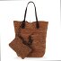  Raffia Shopper Tasche 46 cm Variante toasted almond-chocolate