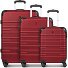  Amplar Evo 4 Rollen Kofferset 3-teilig mit Dehnfalte Variante ruby