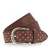  Lina Gold Nietengürtel Leder Variante cognac | 75 cm