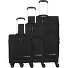  Kick Off 4 Rollen Kofferset 3-teilig mit Dehnfalte Variante black