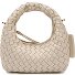  Greta Micro weave Handtasche Leder 20 cm Variante vanilla