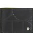  Up Geldbörse RFID Schutz Leder 11 cm Geldscheinklammer Variante black-bright yellow