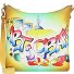 Art+Craft Umhängetasche Leder 34 cm Variante handbemalt Art+Craft Umhängetasche Leder 34 cm Variante handbemalt