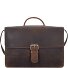  Retro Zeppelin Aktentasche Leder 43.5 cm Laptopfach Variante dunkelbraun