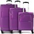  Air Wave 4 Rollen Kofferset 3-teilig mit Dehnfalte Variante purple-aqua