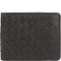 Woven Geldbörse Leder 11 cm Variante schwarz Woven Geldbörse Leder 11 cm Variante schwarz