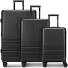  Hanoi 4 Rollen Kofferset 3-teilig mit Dehnfalte Variante black