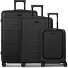  4 Rollen Kofferset 3-teilig mit Dehnfalte Variante deep black