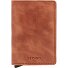  Slimwallet Kreditkartenetui RFID Schutz Leder 6.5 cm Variante cognac silver