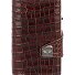 Click & Slide Kreditkartenetui Geldbörse RFID Leder 6,5 cm Variante brown-silver  Click & Slide Kreditkartenetui Geldbörse RFID Leder 6,5 cm Variante brown-silver
