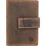  Vintage Geldbörse RFID Leder 7 cm Variante braun