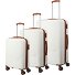  Bali 4 Rollen Kofferset 3-teilig Variante weiss-cognac