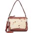 Schultertasche Leder 25 cm Variante bianco+beige+t-cognac