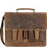  Vintage Aktentasche Leder 40 cm Laptopfach Variante braun