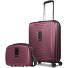  Essentials 14 Kofferset 2 tlg. Kabinentrolley mit Dehnfalte & Beautycase Variante aubergine metallic