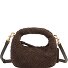  Greta Micro weave Handtasche Leder 20 cm Variante dark brown