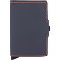  Twinwallet Matte Kreditkartenetui RFID Leder 6,5 cm Variante night blue - orange