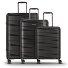  Essentials 10 3-SET 4 Rollen Kofferset 3-teilig Variante black-metallic 2