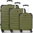  Amplar Evo 4 Rollen Kofferset 3-teilig mit Dehnfalte Variante olive