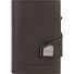 Click & Slide Kreditkartenetui Geldbörse RFID Leder 6,5 cm Variante brown-silver Click & Slide Kreditkartenetui Geldbörse RFID Leder 6,5 cm Variante brown-silver