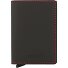  Slimwallet Matte Kreditkartenetui Geldbörse RFID Leder 6,5 cm Variante black red
