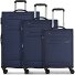  Chicago 4 Rollen Kofferset 3-teilig mit Dehnfalte Variante dark-blue