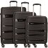 Miami 4 Rollen Kofferset 3-teilig Variante schwarz Miami 4 Rollen Kofferset 3-teilig Variante schwarz
